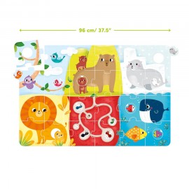 Lavinamoji dėlionė BANANAPANDA Suuuper Size Puzzle Animal Match 2+