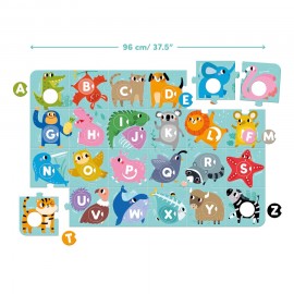 Lavinamoji dėlionė BANANAPANDA Suuuper Size Puzzle Alphabet Match 3+