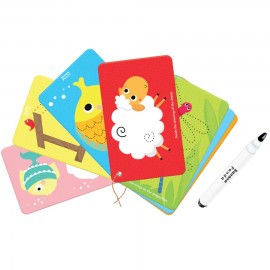 Lavinamosios kortelės su rašikliu - skaičiai BANANAPANDA Let s Write and Wipe Animals 3+
