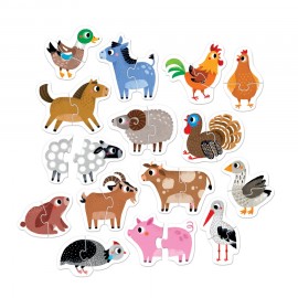 Lavinamoji dėlionė Progressive Puzzles Farm Animals 18m+