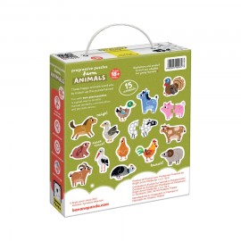 Lavinamoji dėlionė Progressive Puzzles Farm Animals 18m+