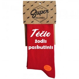 Kojinės  Tėčio žodis paskutinis  (pakabinama pakuotė)