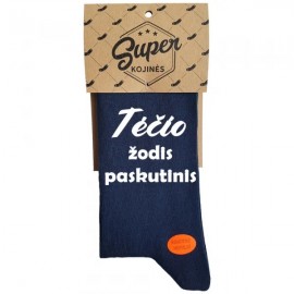 Kojinės  Tėčio žodis paskutinis  (pakabinama pakuotė)