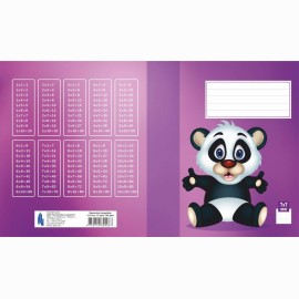 Sąsiuvinis 1,2 klasei, langeliais, A5, 12 lapų, 100gsm