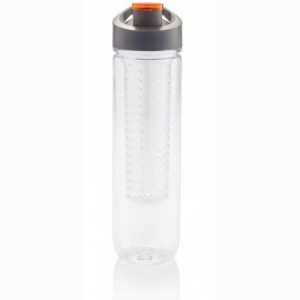 Gertuvė XD COLLECTION, 800ml, su infuzoriumi, skaidrus tritano plastikas, su oranžinės sp. Dangteliu