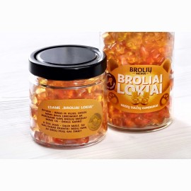 Vaisių sulčių guminukai „Broliai lokiai“ stiklainyje, 250g