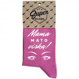 Moteriškos kojinės Mama mato viską