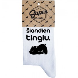 Moteriškos kojinės    Šiandien tingiu   (pakabinama pakuotė)