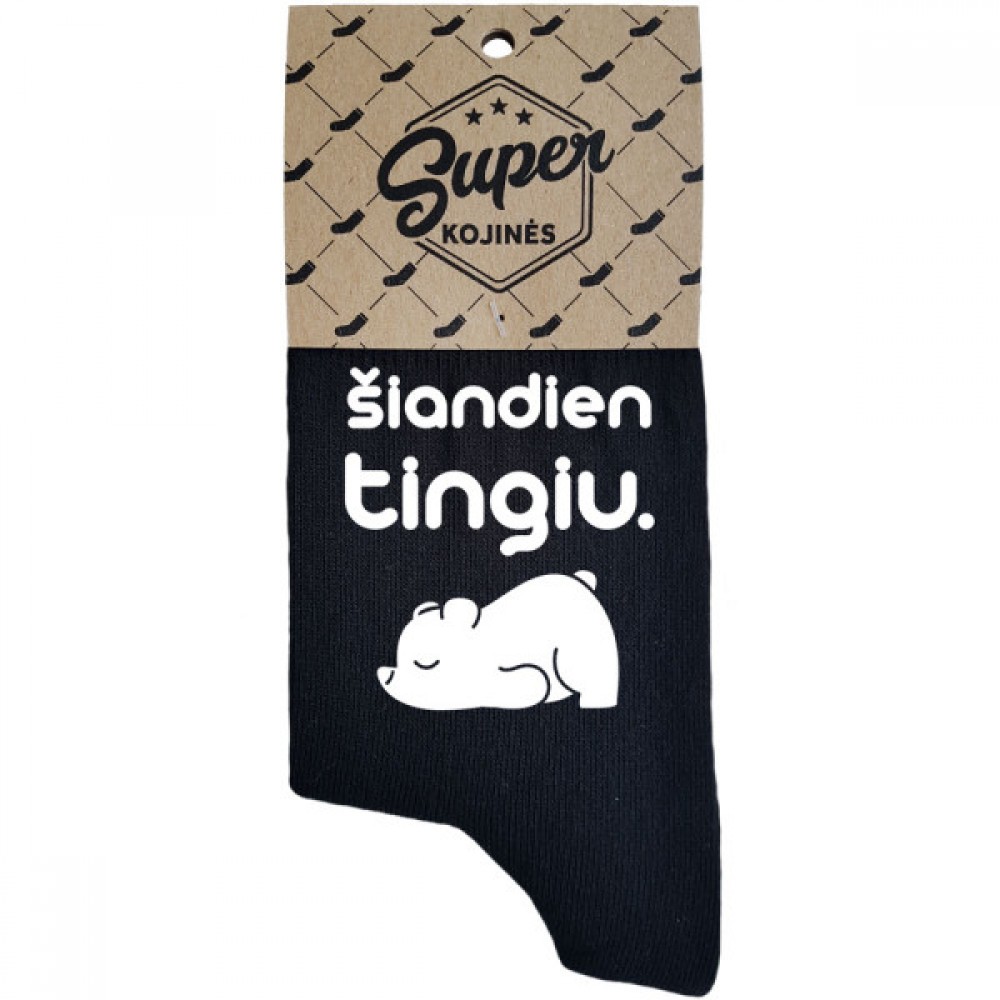 Moteriškos kojinės    Šiandien tingiu   (pakabinama pakuotė)