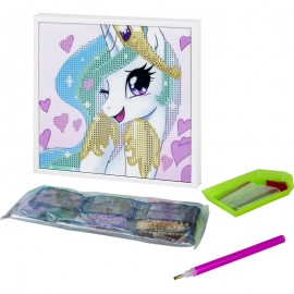 Deimantinė mozaika su mediniu rėmeliu  Unicorn  20x20