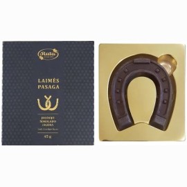 Juodojo šokolado (50 %) figūra „Laimės pasaga