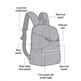 Kuprinė, ZIPIT, Razor Backpack, BP-BU1, Juodos spalvos