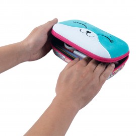 Penalas-pieštukinė  ZIPIT Fur Creature Box with Inner Pocket, žalsvai mėlynas